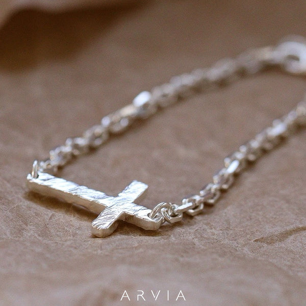 S925 Standard Silver Cross Bracelet