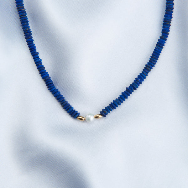 Ladies' Lapis Lazuli Pearl Necklace