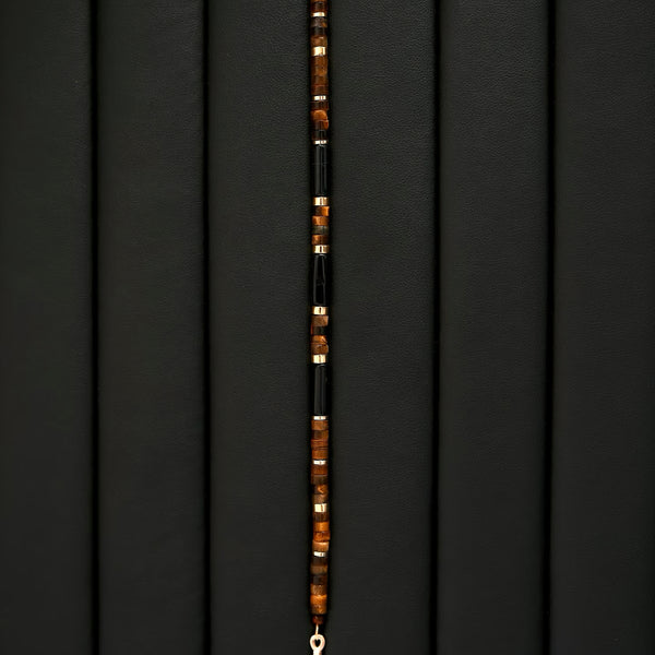 Black Onyx Men's Silver Bracelet